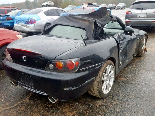 JHMAP21455S004021 - 2005 HONDA S2000 BLACK photo 4