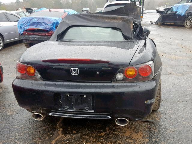 JHMAP21455S004021 - 2005 HONDA S2000 BLACK photo 6