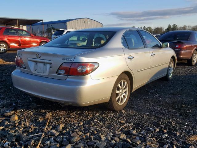 JTHBF30G230127518 - 2003 LEXUS ES 300 SILVER photo 4