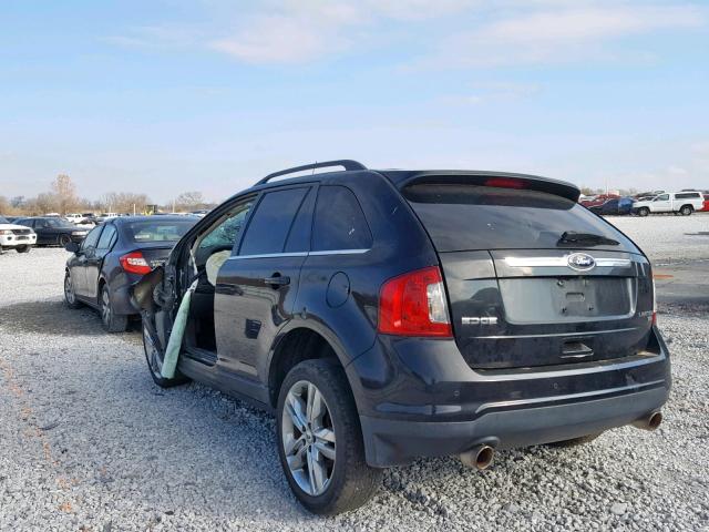 2FMDK4KC8DBB87529 - 2013 FORD EDGE LIMIT BLACK photo 3