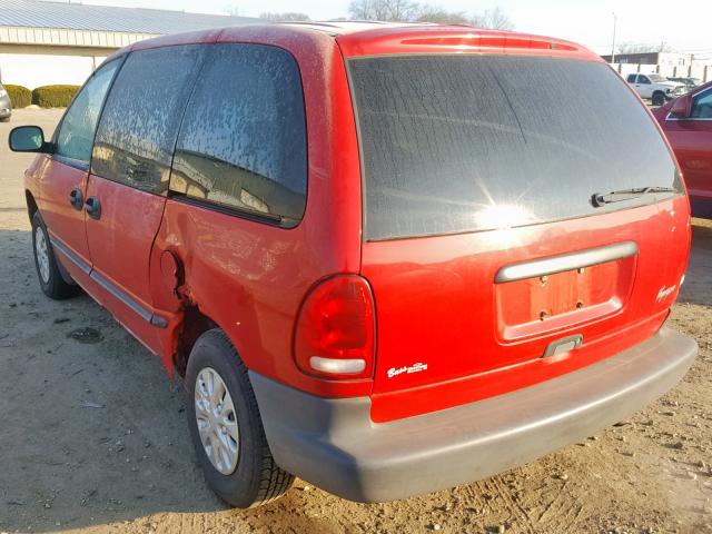 2P4GP2537YR565531 - 2000 PLYMOUTH VOYAGER RED photo 3