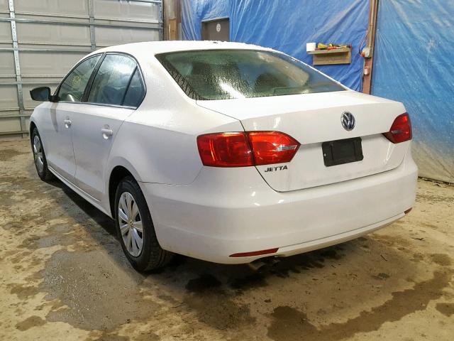 3VW2K7AJ6DM294894 - 2013 VOLKSWAGEN JETTA BASE 白色 照片 3