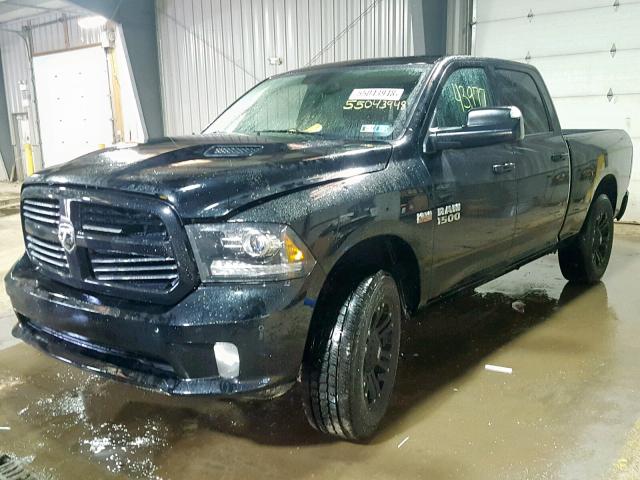 1C6RR7UT1ES436465 - 2014 RAM 1500 SPORT BLACK photo 2