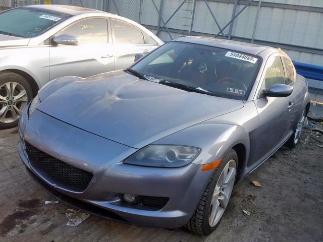 JM1FE173340105896 - 2004 MAZDA RX8 GRAY photo 2