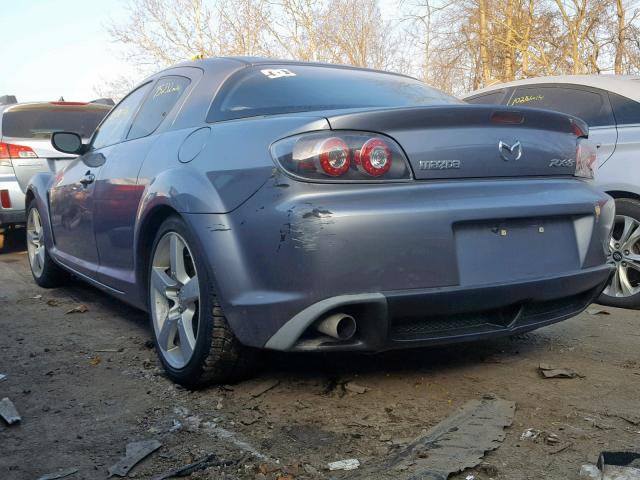 JM1FE173340105896 - 2004 MAZDA RX8 GRAY photo 3