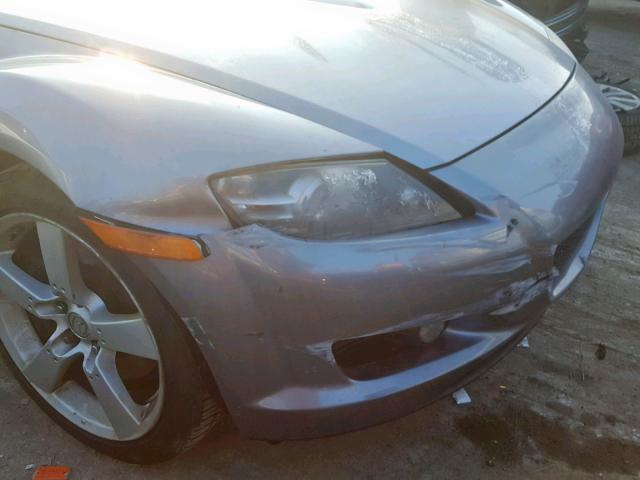 JM1FE173340105896 - 2004 MAZDA RX8 GRAY photo 9