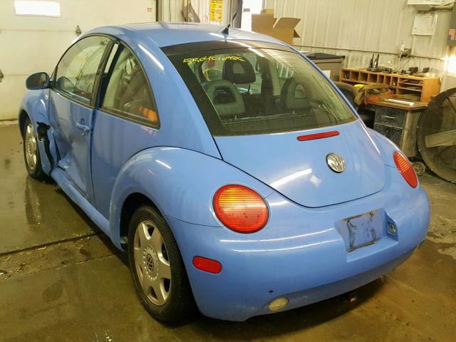 3VWCC21C61M428952 - 2001 VOLKSWAGEN NEW BEETLE ლურჯი ფოტო 3