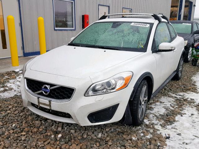 YV1672MK2D2304819 - 2013 VOLVO C30 T5 WHITE photo 2