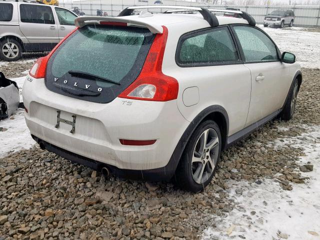 YV1672MK2D2304819 - 2013 VOLVO C30 T5 WHITE photo 4