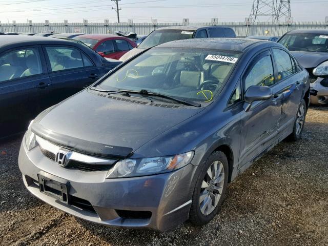 2HGFA16979H323989 - 2009 HONDA CIVIC EXL GRAY photo 2