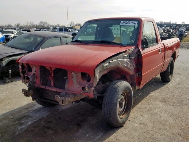 1FTYR10D23PA99692 - 2003 FORD RANGER RED photo 2