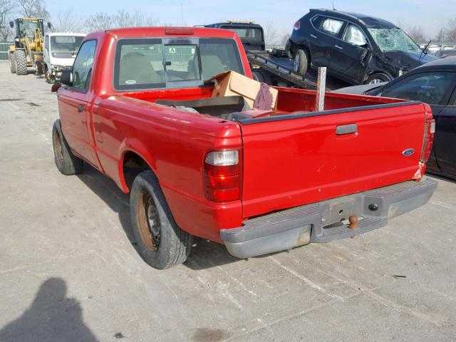 1FTYR10D23PA99692 - 2003 FORD RANGER RED photo 3