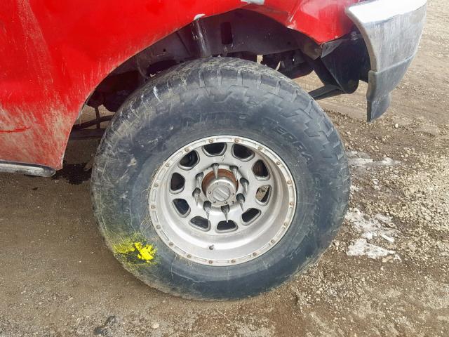 1FTSX31S5XED25746 - 1999 FORD F350 SRW S RED photo 9