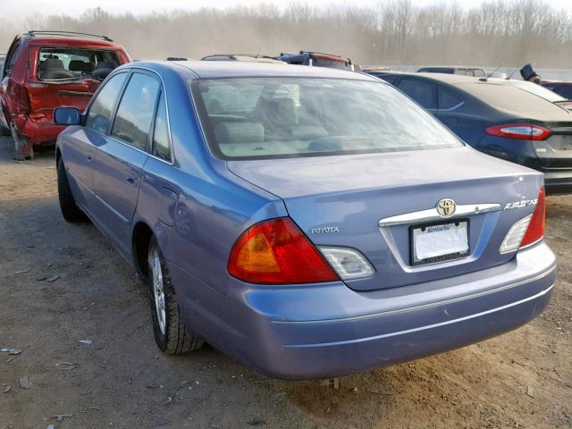 4T1BF28B7YU025504 - 2000 TOYOTA AVALON XL BLUE photo 3