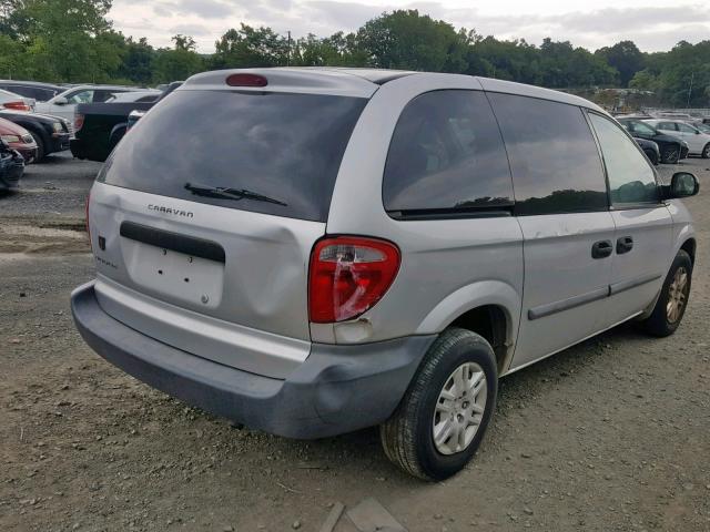 1D4GP25BX7B117764 - 2007 DODGE CARAVAN SE SILVER photo 4