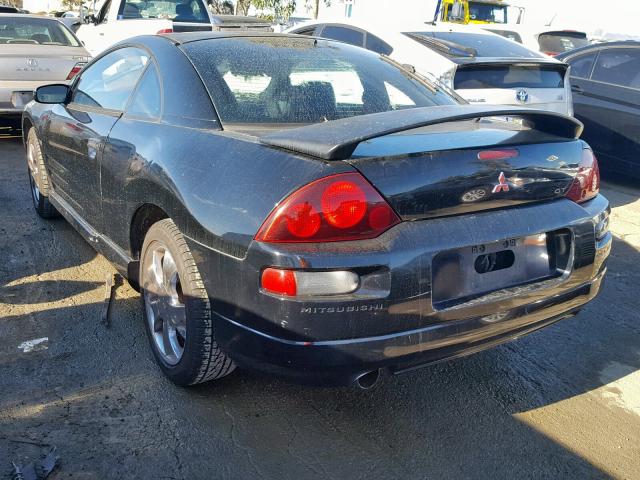 4A3AC54H61E190056 - 2001 MITSUBISHI ECLIPSE GT BLACK photo 3