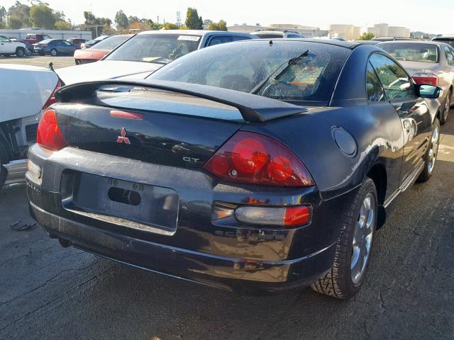 4A3AC54H61E190056 - 2001 MITSUBISHI ECLIPSE GT BLACK photo 4