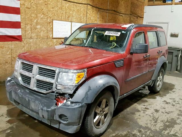 1D8GU28K17W664904 - 2007 DODGE NITRO SXT MAROON photo 2