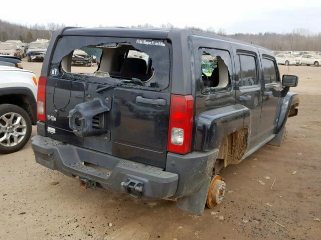 5GTEN13EX98110808 - 2009 HUMMER H3 BLACK photo 4