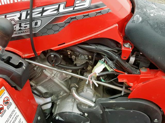 5Y4AJ63Y9EA102430 - 2014 YAMAHA YFM450 FWA RED photo 9