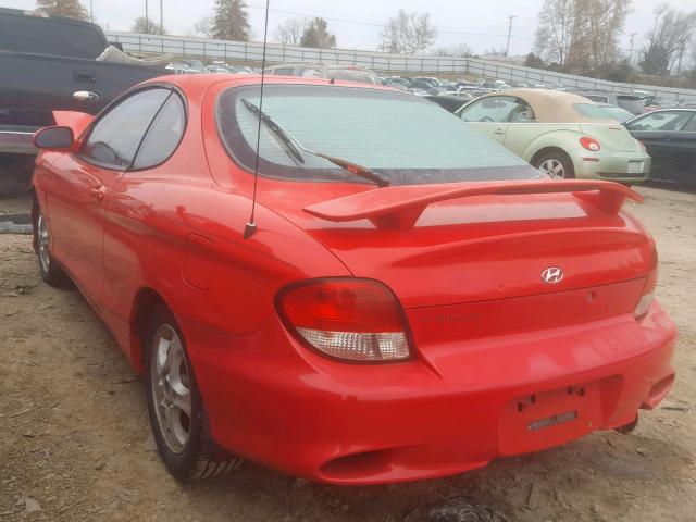 KMHJG35F21U262011 - 2001 HYUNDAI TIBURON RED photo 3