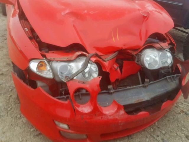 KMHJG35F21U262011 - 2001 HYUNDAI TIBURON RED photo 9