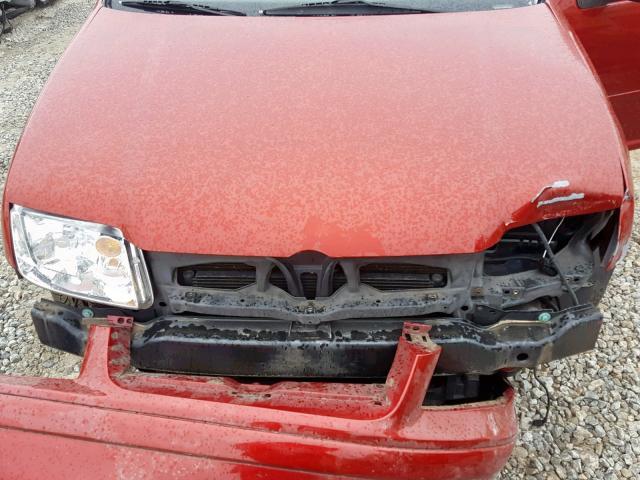 WVWRL61J65W012845 - 2005 VOLKSWAGEN JETTA GL RED photo 7