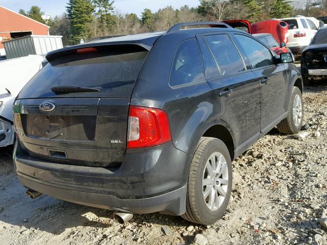 2FMDK3JC1DBC94630 - 2013 FORD EDGE SEL BLACK photo 4