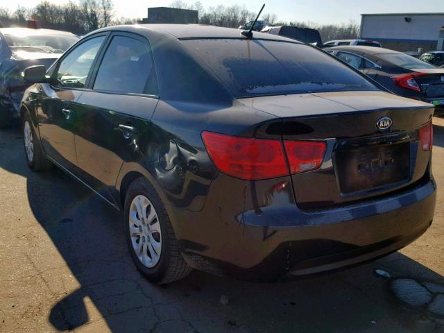 KNAFU4A28A5292228 - 2010 KIA FORTE EX BLACK photo 3