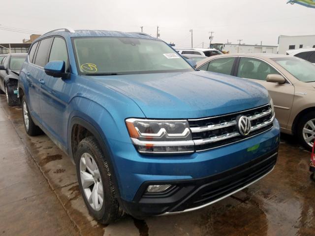 1V2LR2CA1KC543957 - 2019 VOLKSWAGEN ATLAS SE BLUE photo 1