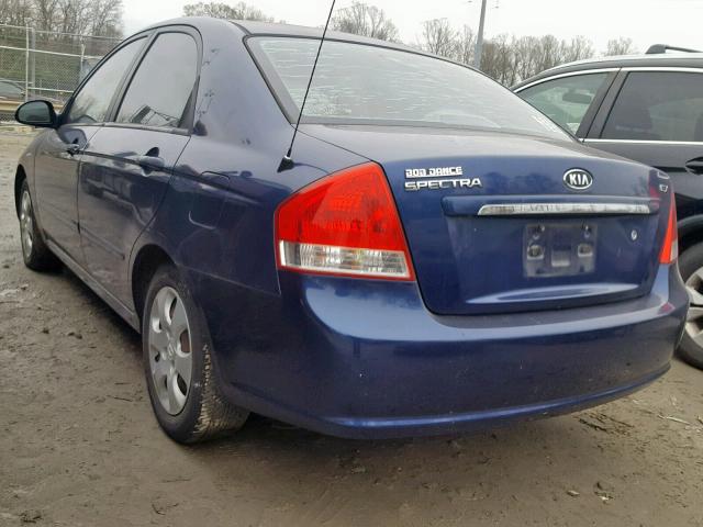 KNAFE121075479327 - 2007 KIA SPECTRA EX BLUE photo 3