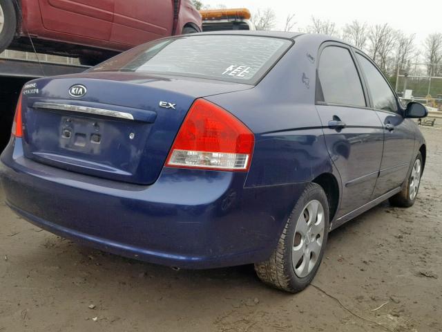 KNAFE121075479327 - 2007 KIA SPECTRA EX BLUE photo 4