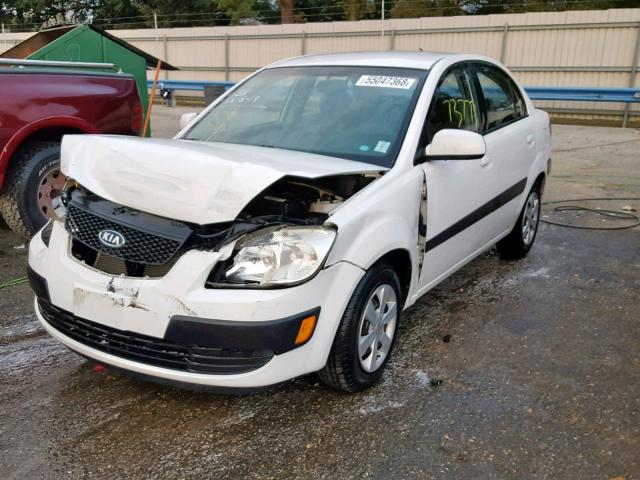 KNADE123066076448 - 2006 KIA RIO WHITE photo 2