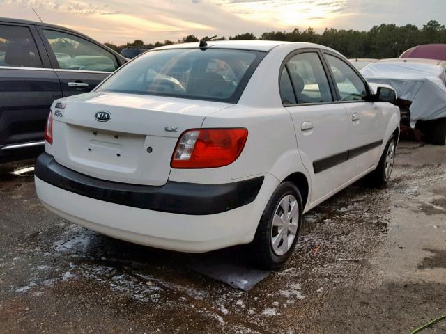 KNADE123066076448 - 2006 KIA RIO WHITE photo 4