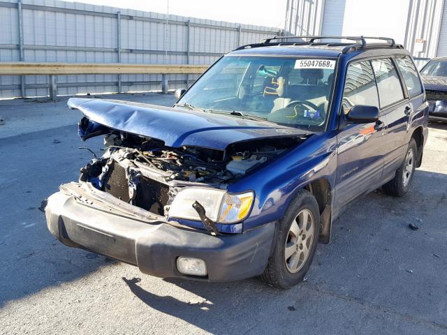 JF1SF63501H711255 - 2001 SUBARU FORESTER L BLUE photo 2