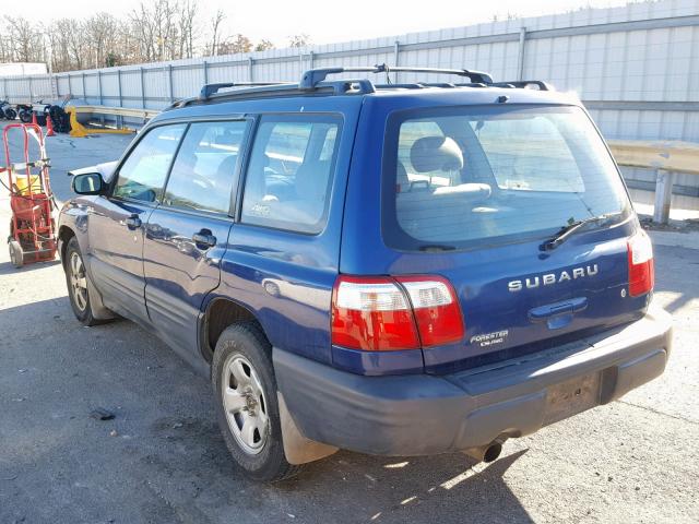 JF1SF63501H711255 - 2001 SUBARU FORESTER L BLUE photo 3