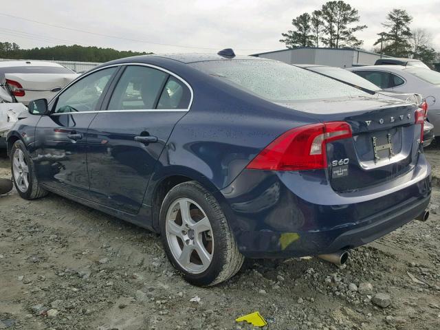 YV1612FS2D2208106 - 2013 VOLVO S60 T5 BLUE photo 3