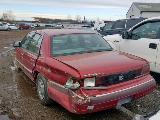 2MELM74W2RX666248 - 1994 MERCURY GRAND MARQ MAROON photo 3