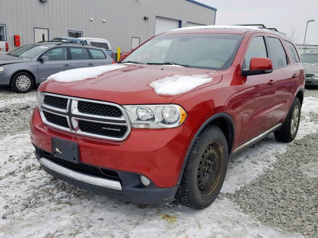 1D4RE4GG2BC598664 - 2011 DODGE DURANGO CR RED photo 2