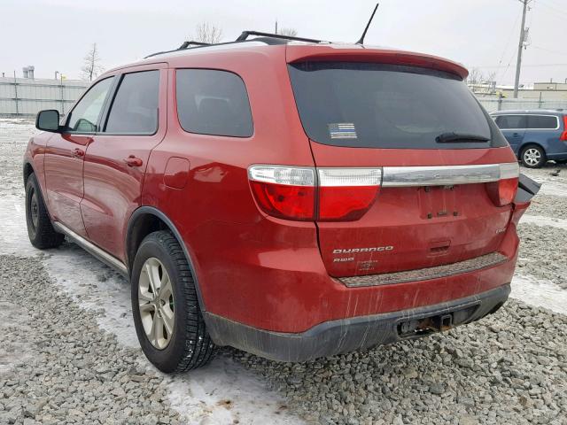 1D4RE4GG2BC598664 - 2011 DODGE DURANGO CR RED photo 3