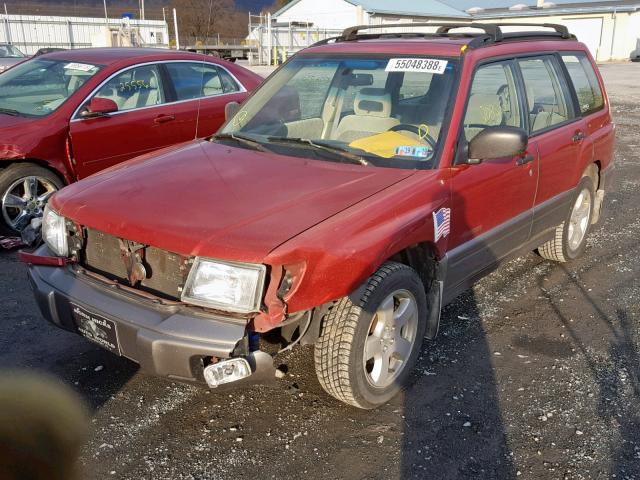 JF1SF6553WH778050 - 1998 SUBARU FORESTER S RED photo 2