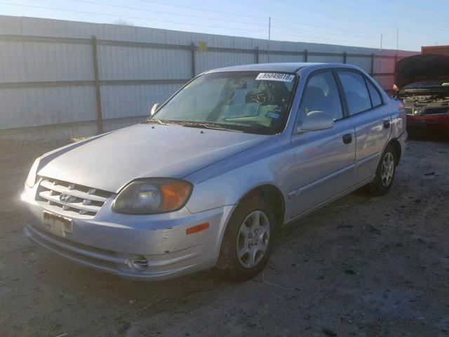 KMHCG45C83U493258 - 2003 HYUNDAI ACCENT GL SILVER photo 2