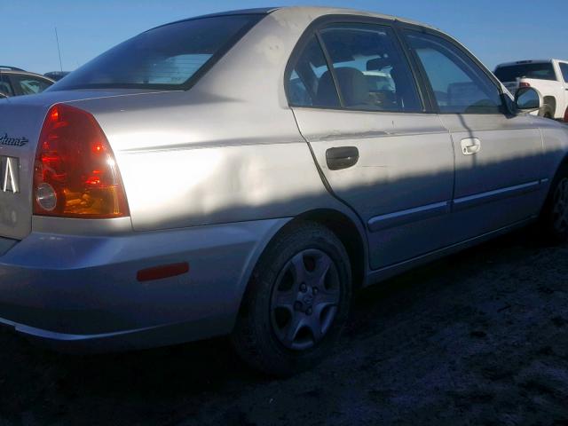 KMHCG45C83U493258 - 2003 HYUNDAI ACCENT GL SILVER photo 9