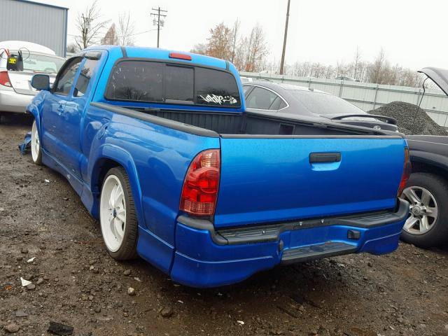 5TETU22N08Z555600 - 2008 TOYOTA TACOMA X-R BLUE photo 3