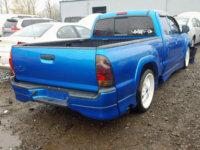 5TETU22N08Z555600 - 2008 TOYOTA TACOMA X-R BLUE photo 4