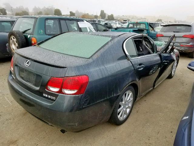 JTHBH96S465016856 - 2006 LEXUS GS 300 GRAY photo 4