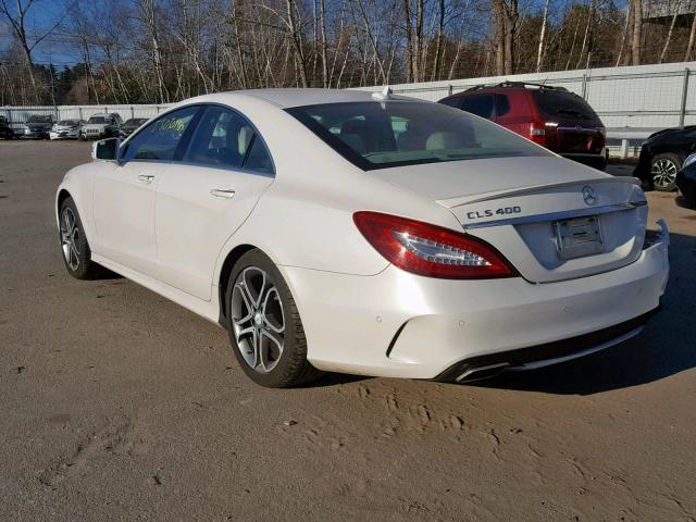 WDDLJ6HB2FA134522 - 2015 MERCEDES-BENZ CLS 400 4M WHITE photo 3