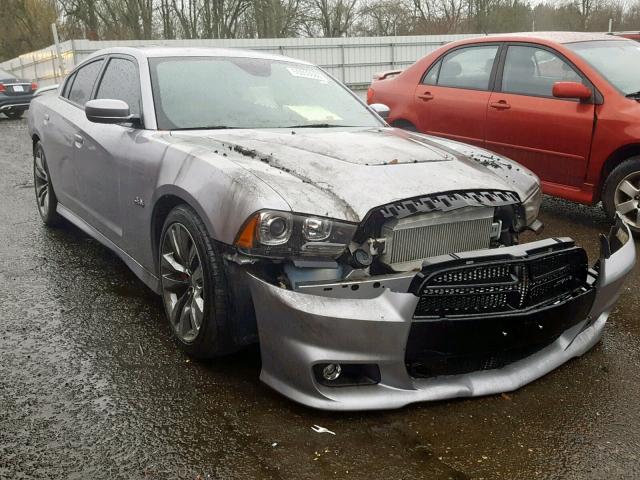 2C3CDXEJ2DH668755 - 2013 DODGE CHARGER SR SILVER photo 1