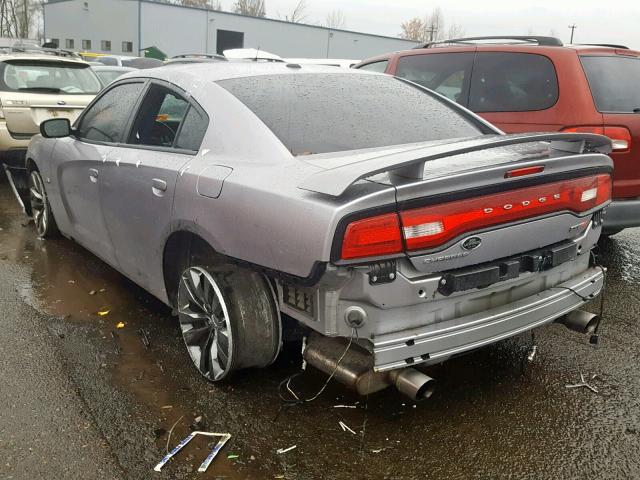 2C3CDXEJ2DH668755 - 2013 DODGE CHARGER SR SILVER photo 3