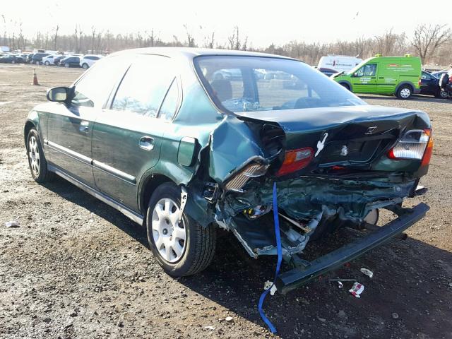 2HGEJ6613YH573165 - 2000 HONDA CIVIC BASE GREEN photo 3